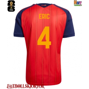 Spanien Eric Garcia #4 Hemmatröja VM 2026 Kortärmad
